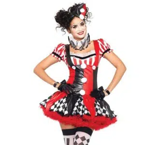 Halloween clownskostuum voor vrouwen | Eng clownskostuum voor vrouwen