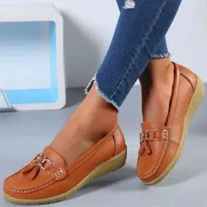 Orthopedische leren loafers