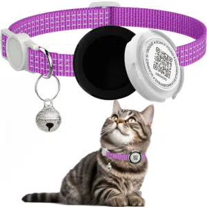 GPS Tracker Kattenhalsband met Airtag Houder - Reflecterende Dubbele Bescherming voor Katten